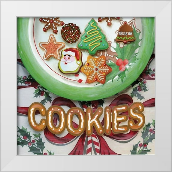Wargo, Ed 20x20 White Modern Wood Framed Museum Art Print Titled - Christmas Cookies