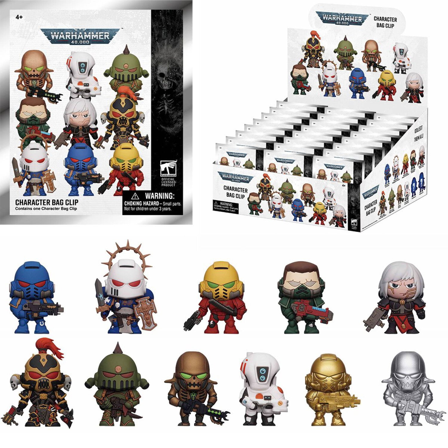 Random 6 Pack Warhammer 40,000 3D Foam Bag Clip Random 6-Pack - Walmart.com