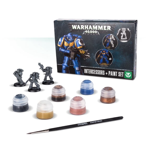 Warhammer 40,000 Primaris Intercessors + Paint Miniatures Set