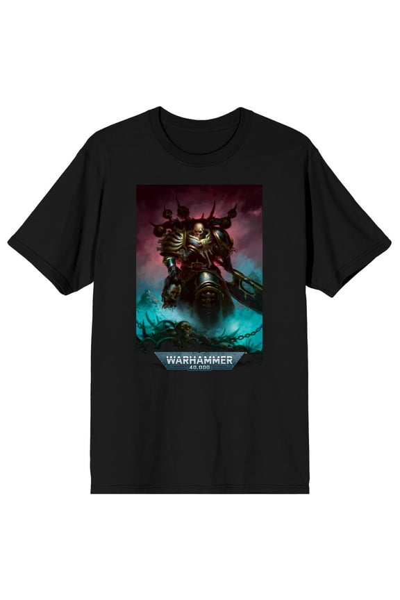 Warhammer 40000 Chaos Warriors Men's Black Graphic Tee-Medium