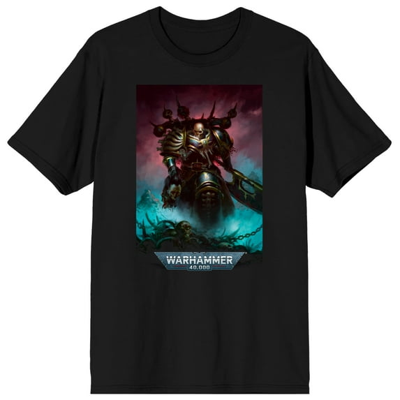 Warhammer 40000 Chaos Warriors Men's Black Graphic Tee-Small