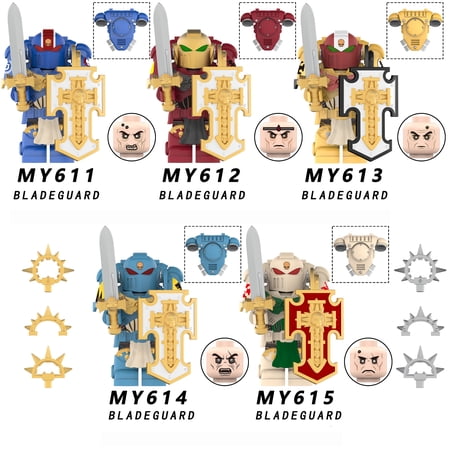 Toybuy Bladeguard Veteran Minifigures, Warhammer 40K, 5-Pack