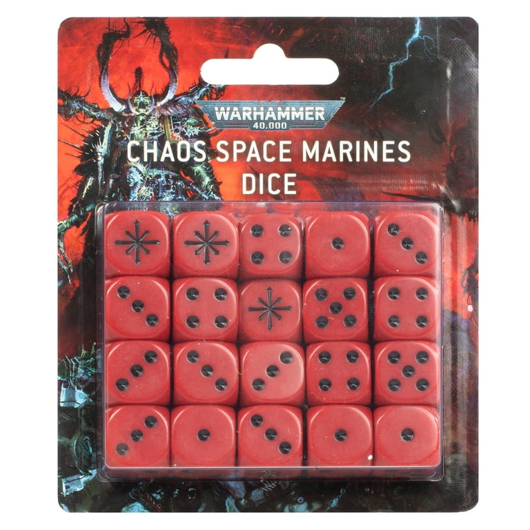 Warhammer 40K: Chaos Space Marines - Dice Set - Walmart.com