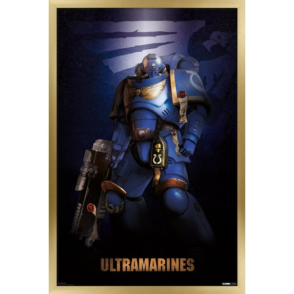 Warhammer 40K - Ultramarine Wall Poster, 22.375" x 34", Framed