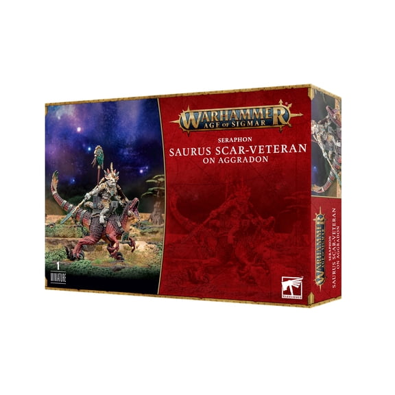 Warhammer: Age of Sigmar Seraphon Saurus Scar-Veteran on Aggradon