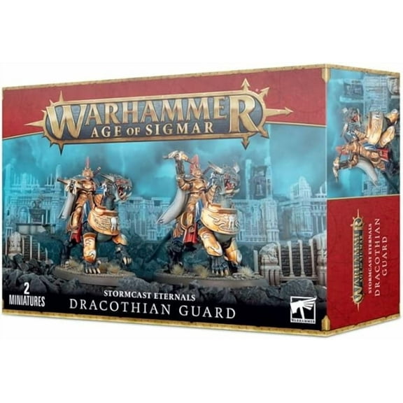 Warhammer Age of Sigmar Stormcast Eternals Dracothian Guard Lord Celestant on Dracoth