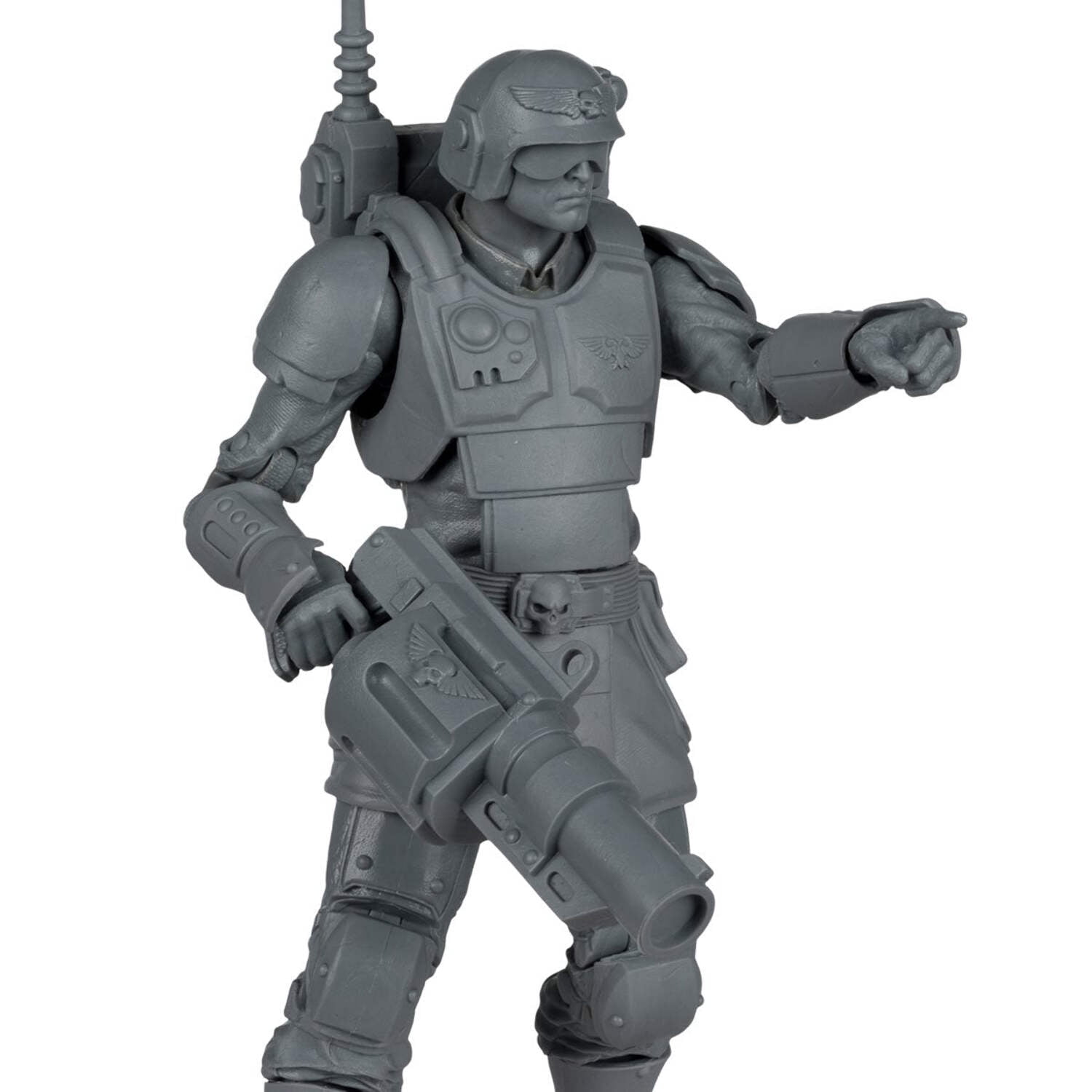 McFarlane Toys – Figura Kasrkin De Astra Militarum (Warhammer 40,000) 7 Pulgadas, Artista Proof En Gris Mate