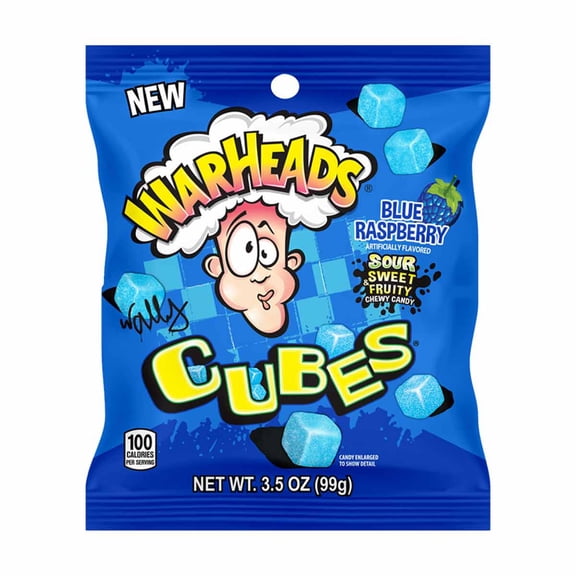 Warheads Cubes Blue Raspberry