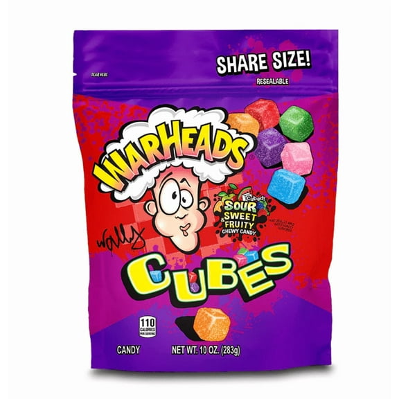 Warheads Cubes Stand Up Bag-10 oz