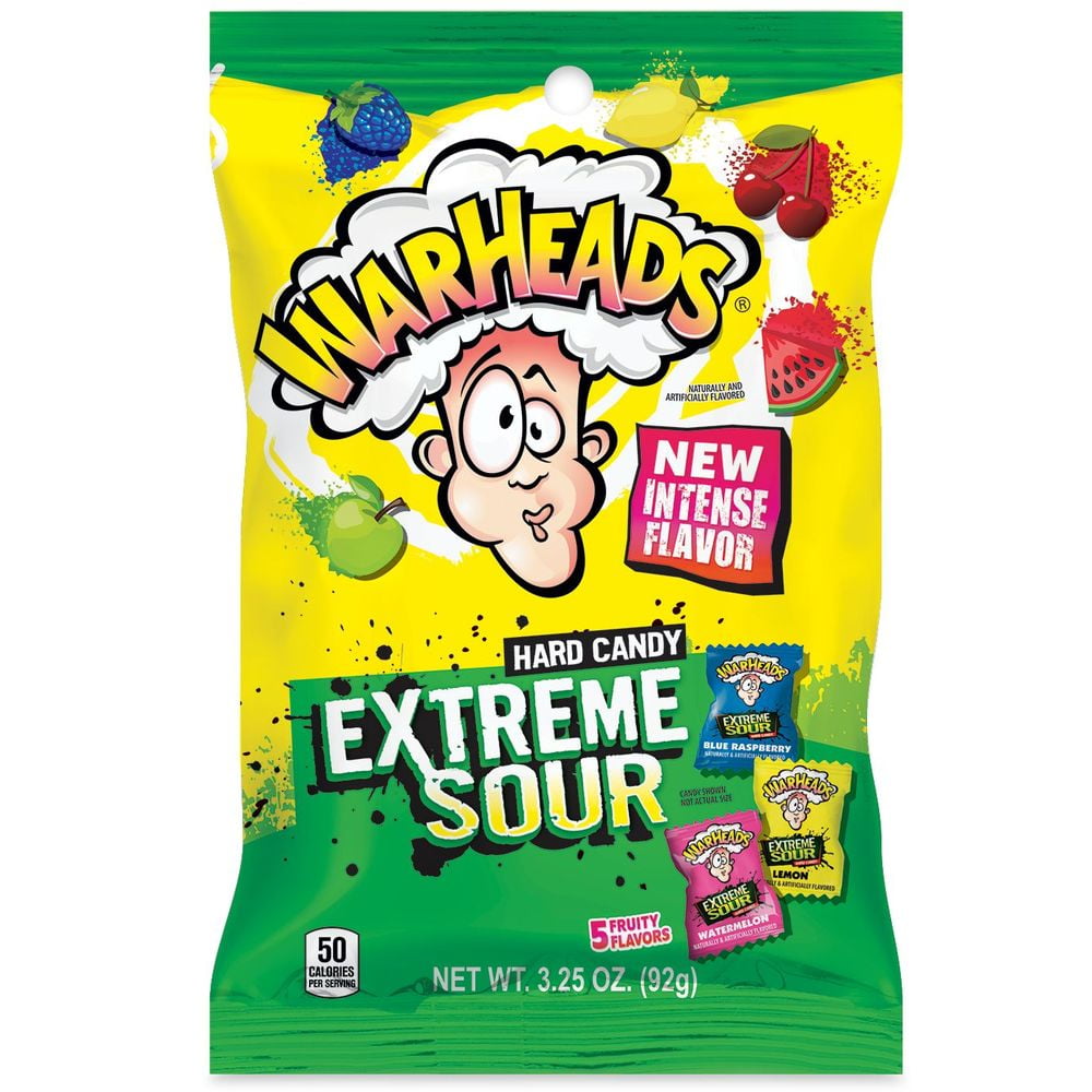 Warheads Extreme Sour Hard Candy, 3.25 Ounce -- 12 per case.
