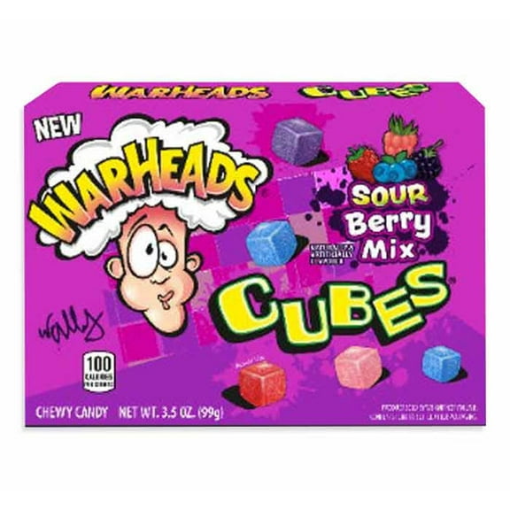 Warheads Sour Berry Cubes 3.5 oz Box