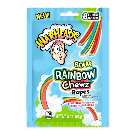 Warheads Sour Rainbow Chewz Ropes, 3oz