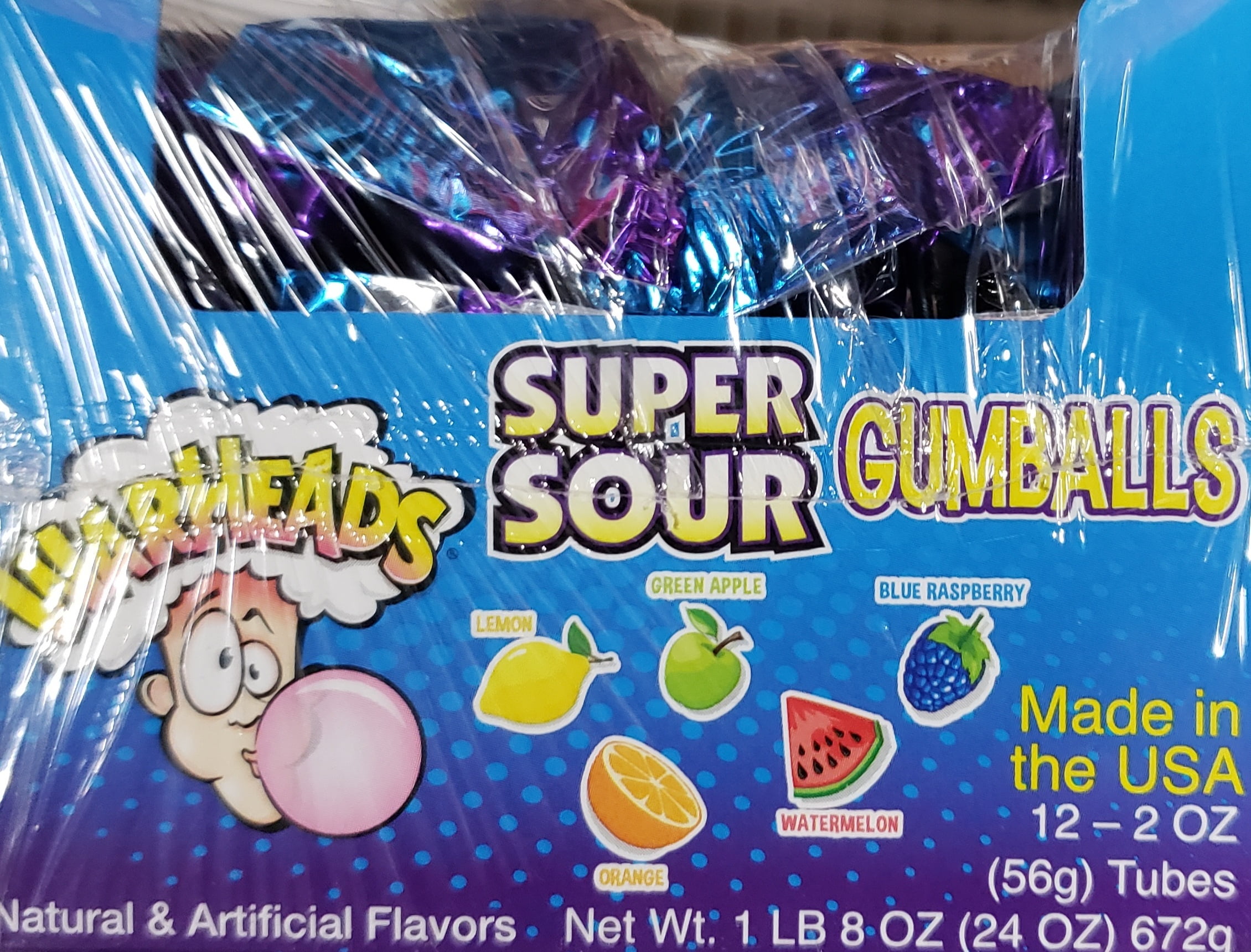 Warheads Super Sour Gumballs 2oz 12 Count