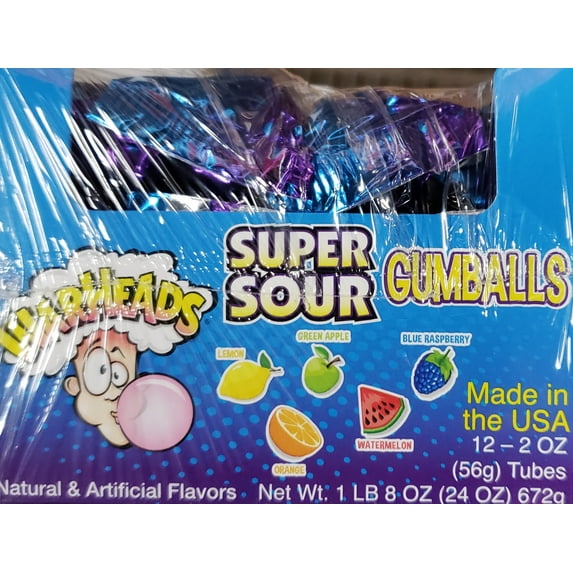Warheads Super Sour Gumballs 2oz 12 Count