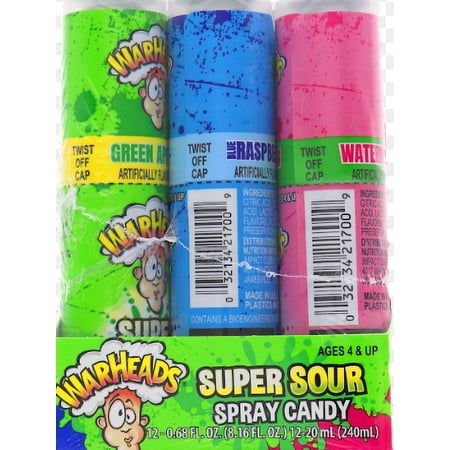 Warheads Super Sour Spray 12 Count - 0.68 oz