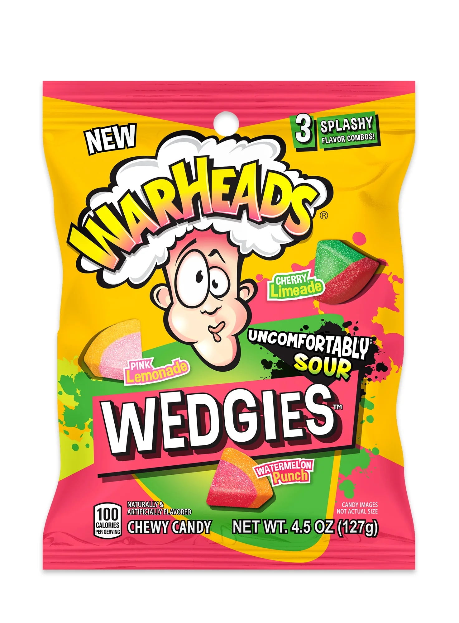 Warheads Wedgies Chewy Sour Candy, Assorted Flavors, 4.5oz