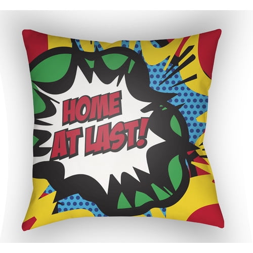 Surya WA019-1818 18 x 18 x 4 in. Warhol Geometric Square Throw Pillow, Multi Color