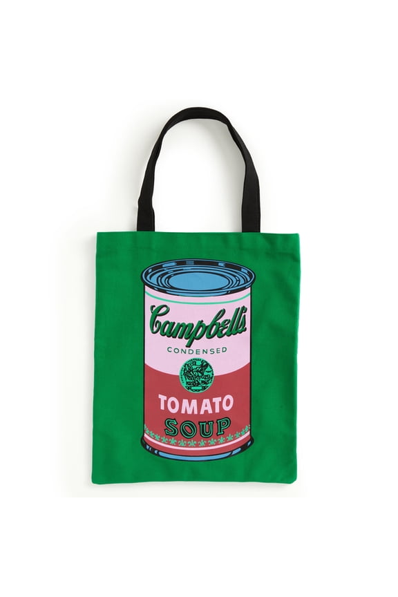 Warhol Soup Can Canvas Tote Bag - Green, (Hardcover)