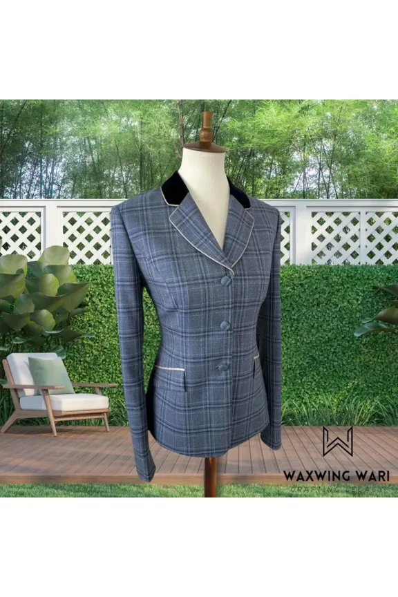 Wari Exports Checkered Custom Collar Hunt Coat, Outerwear Coats (Big & Tall)