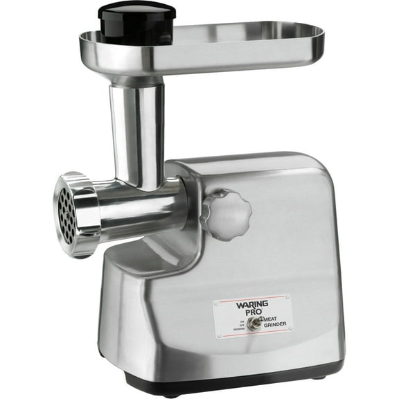 Waring Pro MG855 Professional Die-Cast Metal Housing Meat Grinder, Brushed Stainless Steel