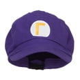 thumbnail image 1 of Wario Waluigi Embroidered Cotton Newsboy Cap - Purple XL-2XL, 1 of 5