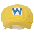 thumbnail image 1 of Wario Waluigi Embroidered Cotton Newsboy Cap - Yellow M-L, 1 of 5