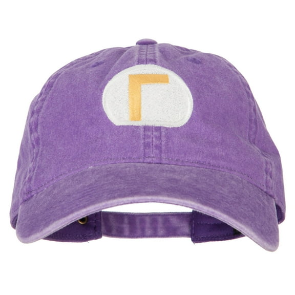 Wario Waluigi Embroidered Washed Cotton Twill Cap - Purple OSFM