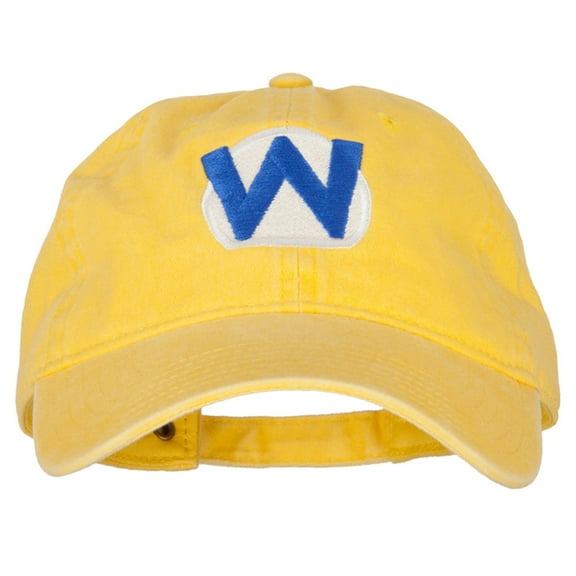 Wario Waluigi Embroidered Washed Cotton Twill Cap - Yellow OSFM