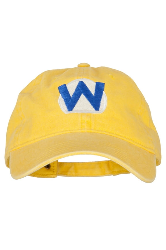 Wario Waluigi Embroidered Washed Cotton Twill Cap - Yellow OSFM