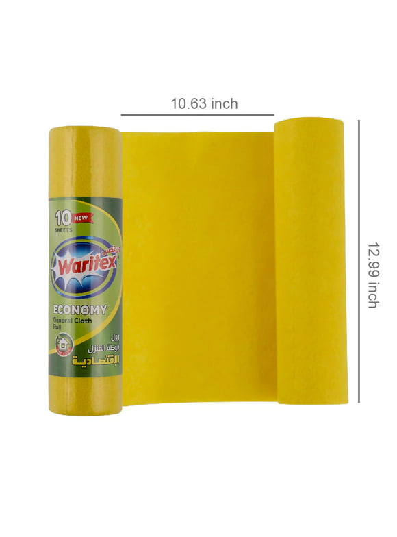 Waritex Reusable Paper Towels Economy General Yellow Cleaning Cloth Roll