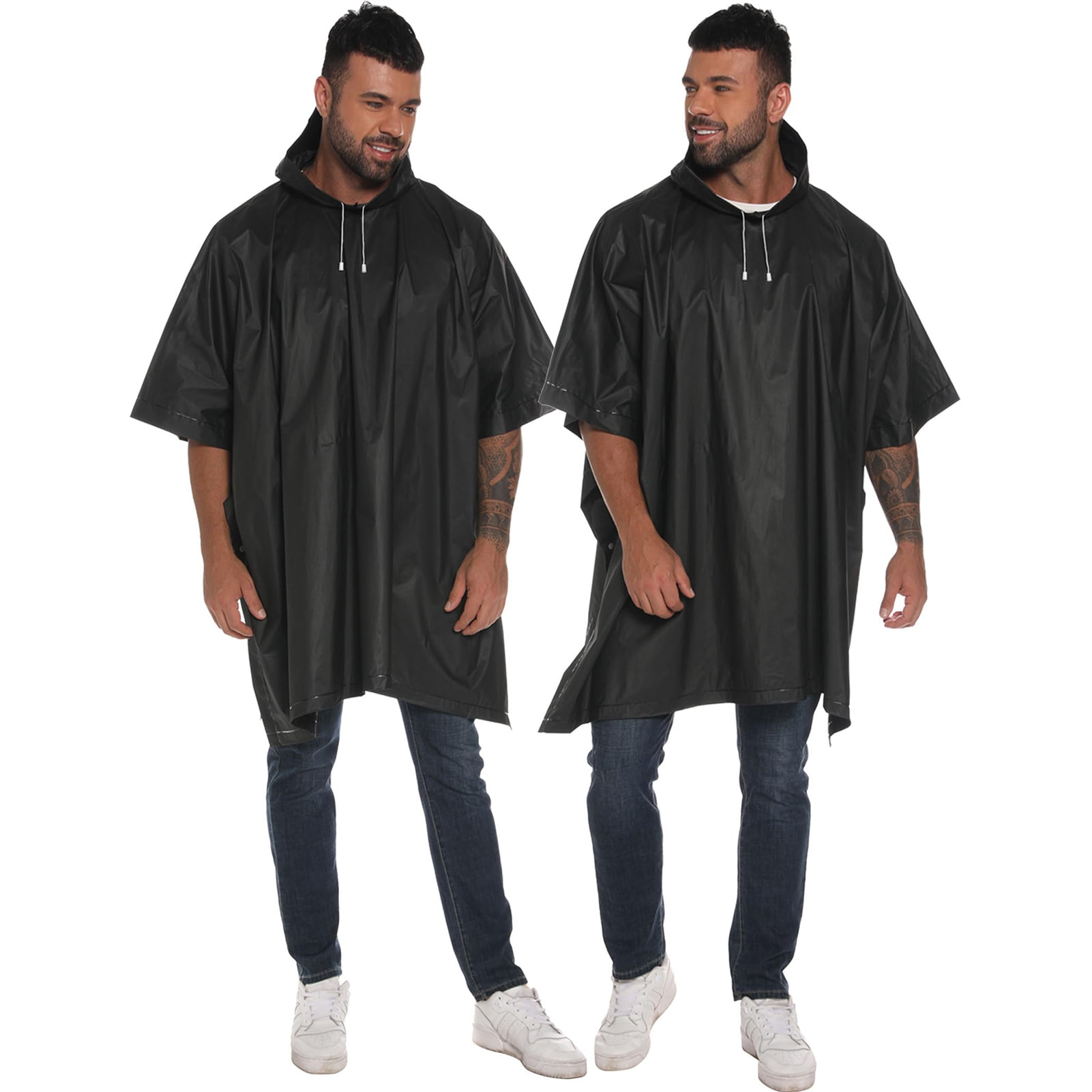 Warkul 2 Pack Raincoats for Men and Women, Reusable Raincoats for Adults, Lightweight Ponchos