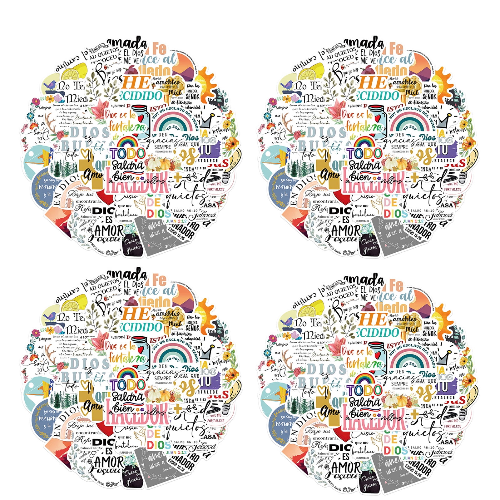 Warkul 200 Pcs Spanish Style Doodle Stickers Waterproof ResidueFree