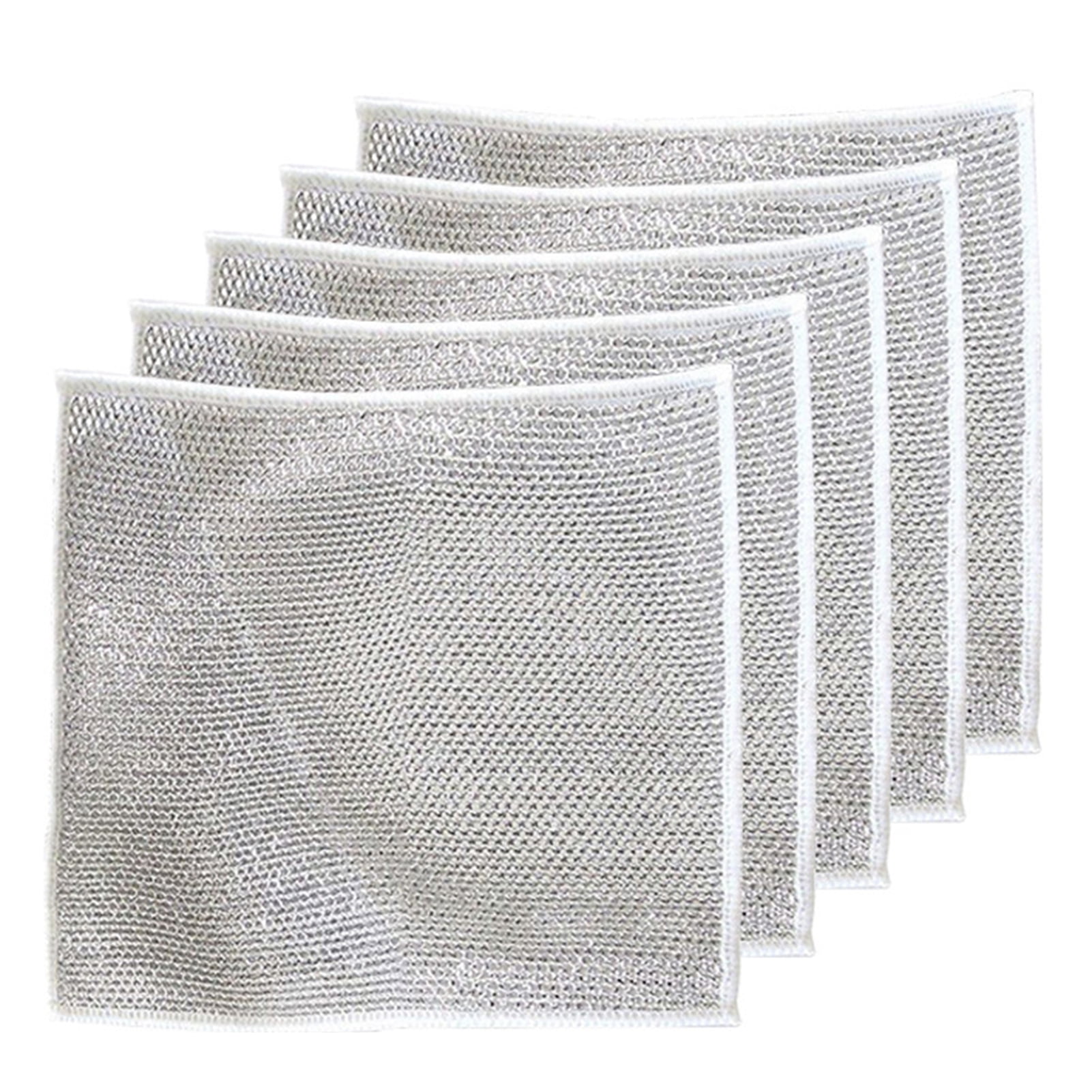 Warkul 3/5/10/15Pcs Steel Wool Rag Doublesided Oilproof Quick Drying
