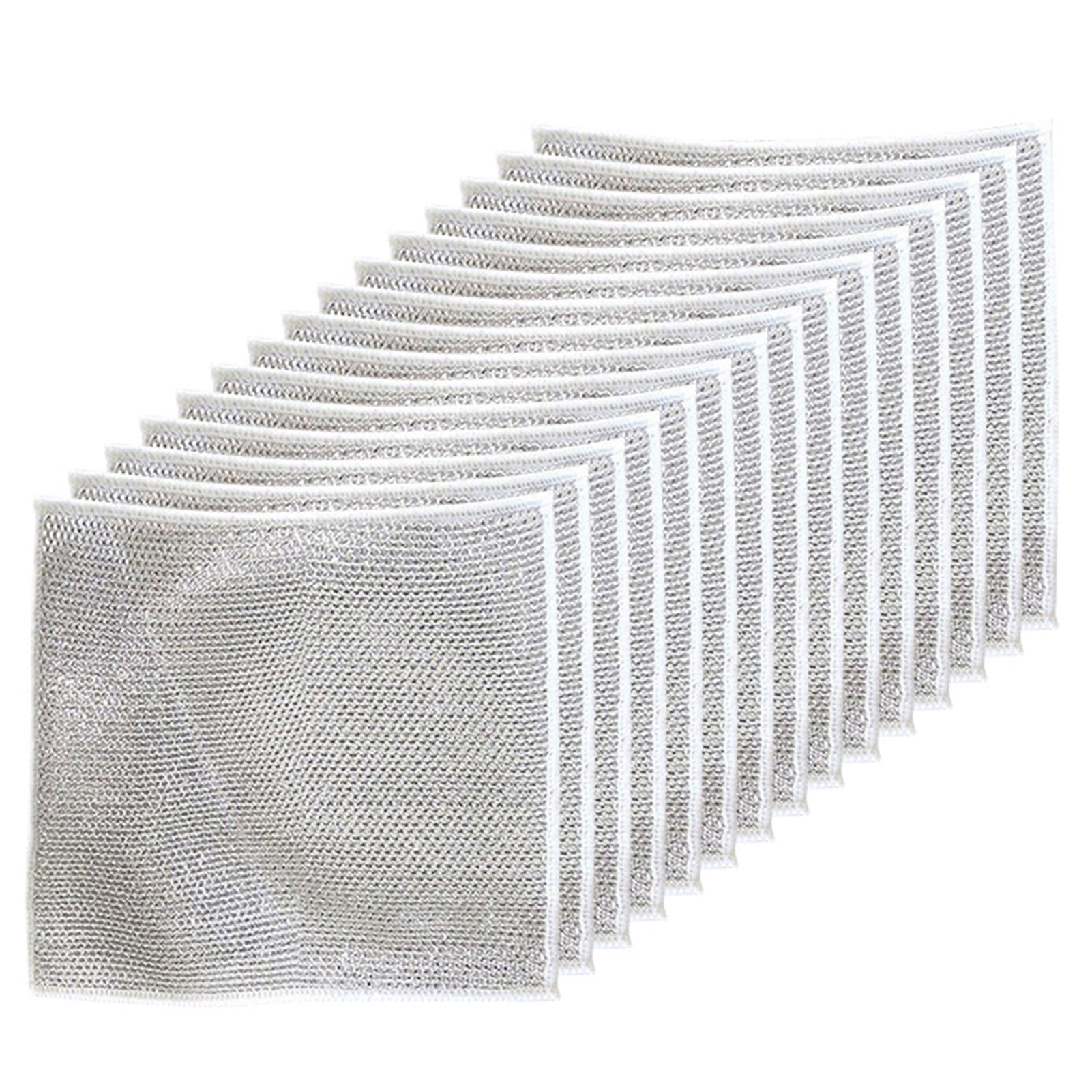 Warkul 3/5/10/15Pcs Steel Wool Rag Doublesided Oilproof Quick Drying