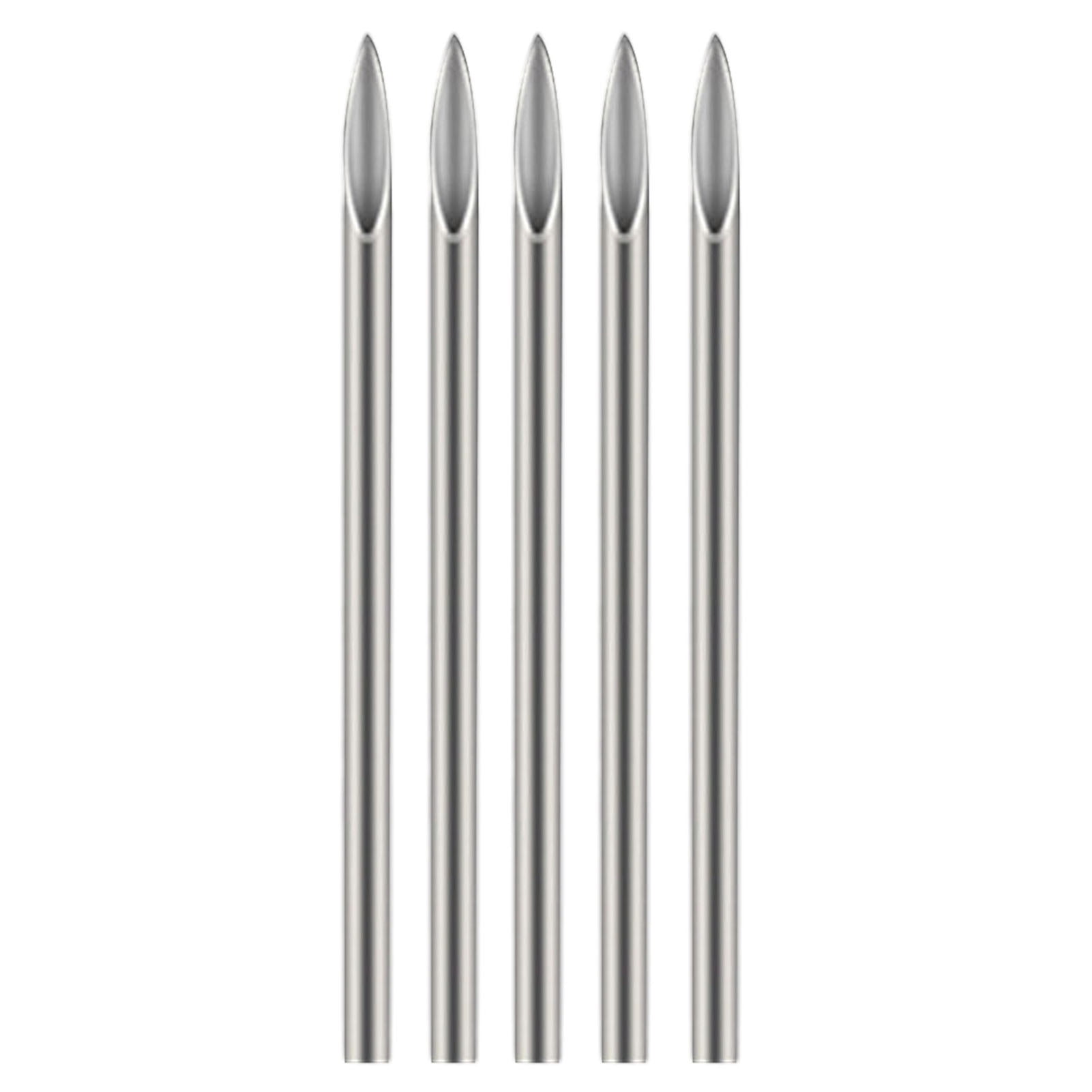 Warkul 5Pcs Sterile Piercing Needles Stainless Steel Easy to Use Sharp