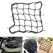 Warkul Cargo Net, Bike Rear Cargo Net Elastic Storage Organizer Net with Hook for Motorcycle Bike Trailer