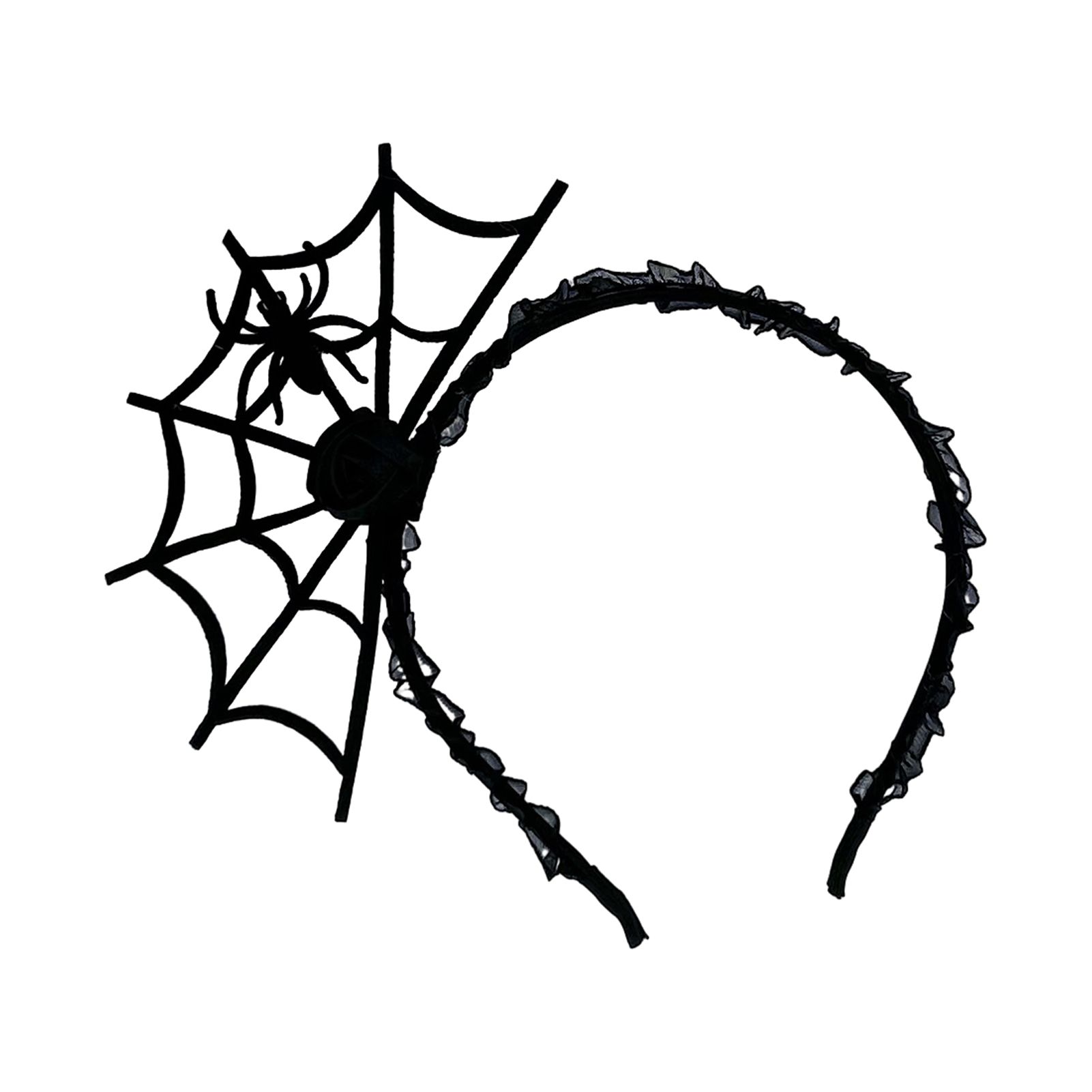 Warkul Halloween Headband Bat Witch Hat Horn Spider Decor Black Dark