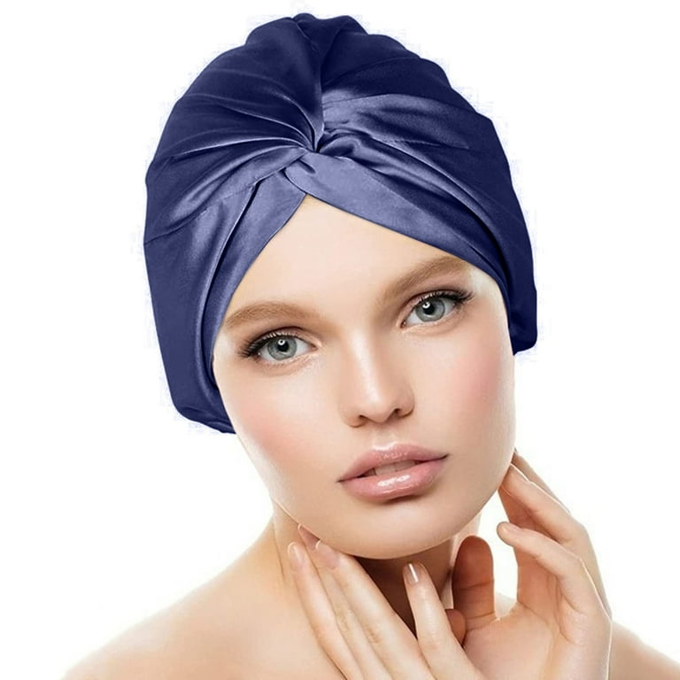 Warkul Knotted Satin Hair Bonnet Double Layer Hair Wrap Women Hair