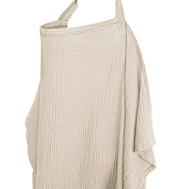 Warkul Nursing Cover with Arch Neckline Extra Soft Adjustable Breathable Privacy Breastfeeding Multi use Nursing Apron