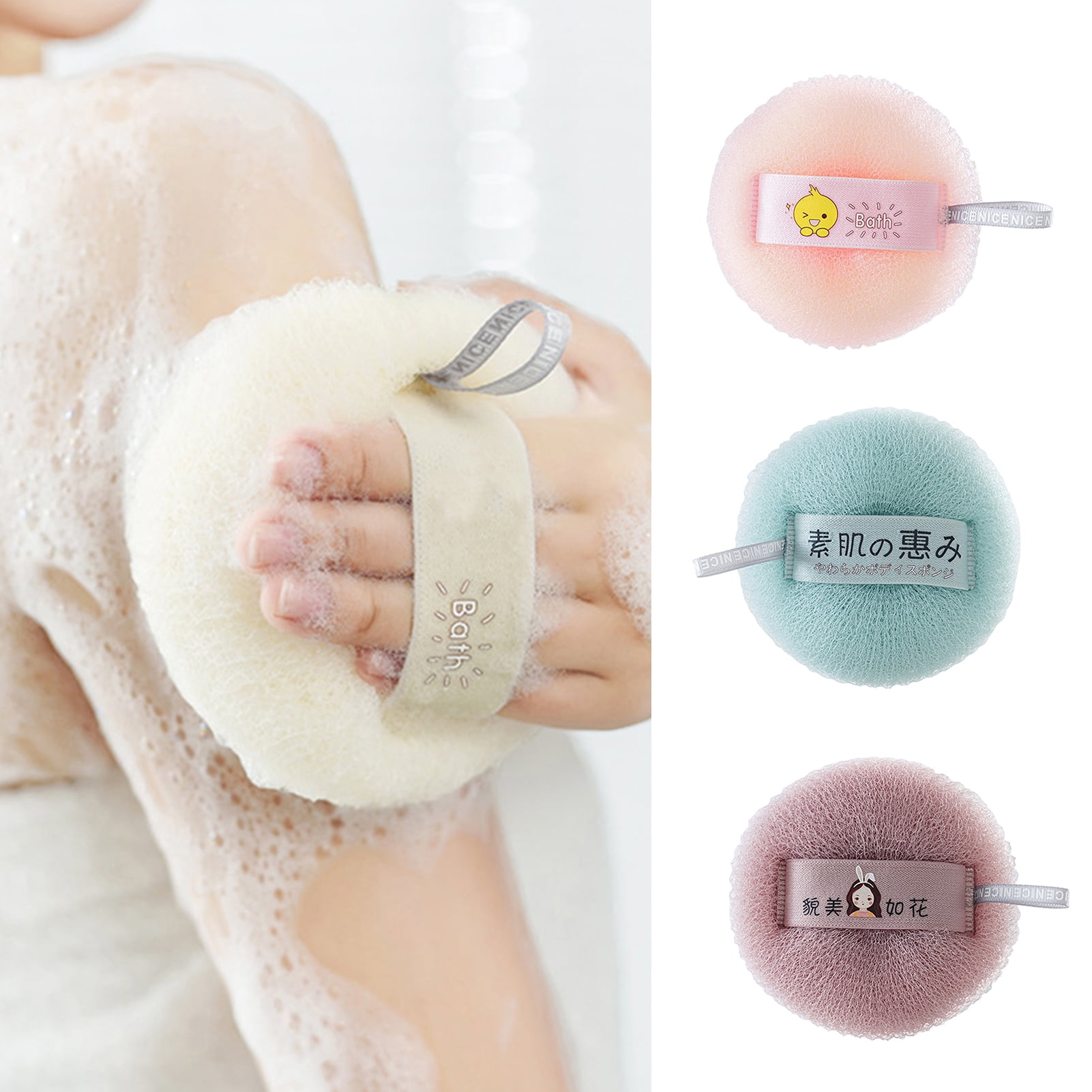 Warkul Shower Brush for Kids and Adult, Handheld Exfoliating Massage Body Skin Cleaner Brush,for ...