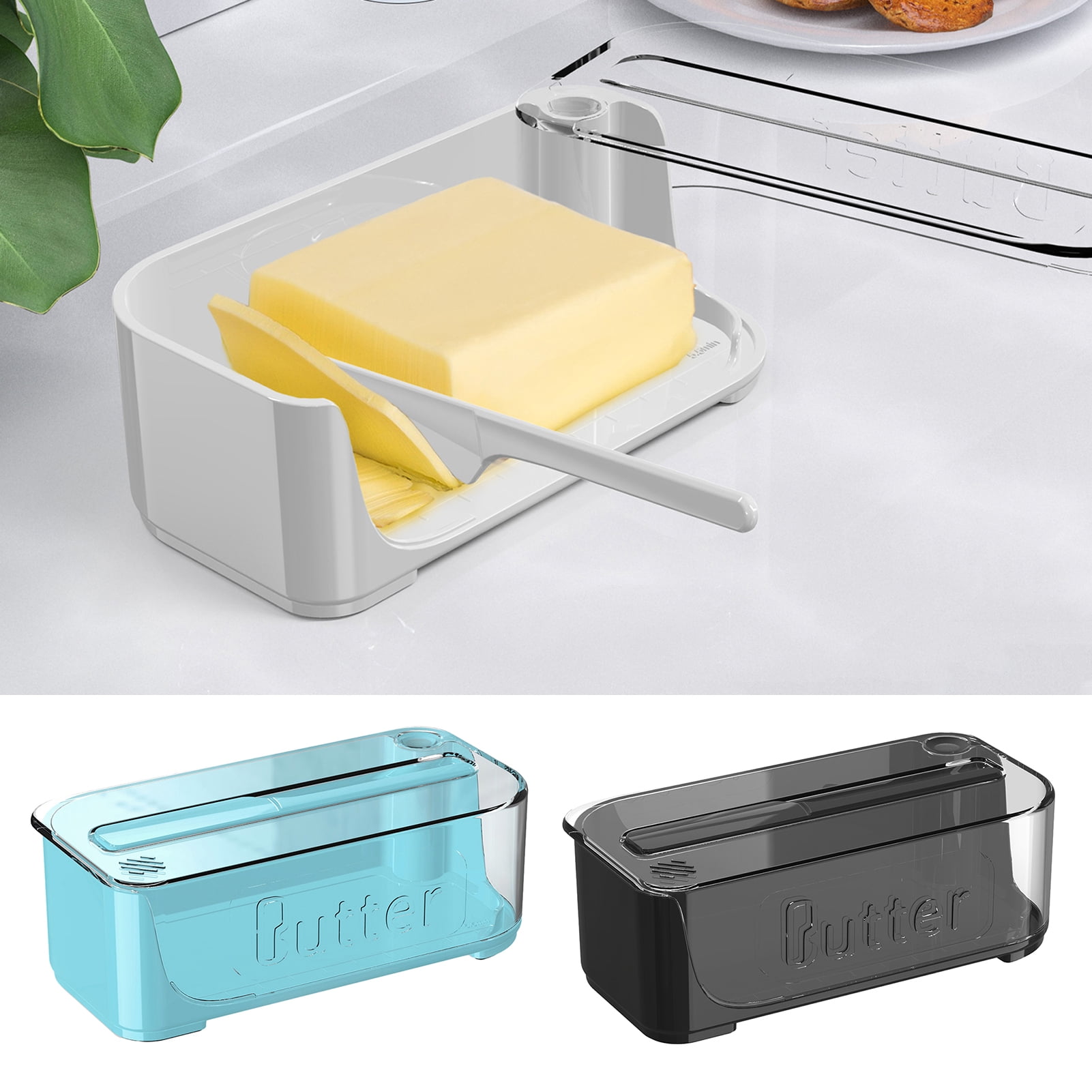 Warkul Unbreakable Butter Dish with Clear Lid Convenient Butter Storage