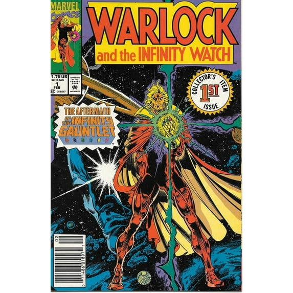 Warlock and the Infinity Watch #1 (Newsstand) VF ; Marvel Comic Book