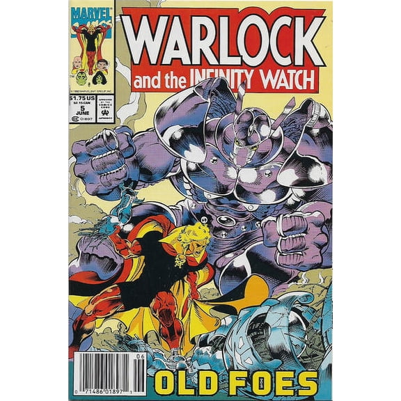 Warlock and the Infinity Watch #5 (Newsstand) VF ; Marvel Comic Book
