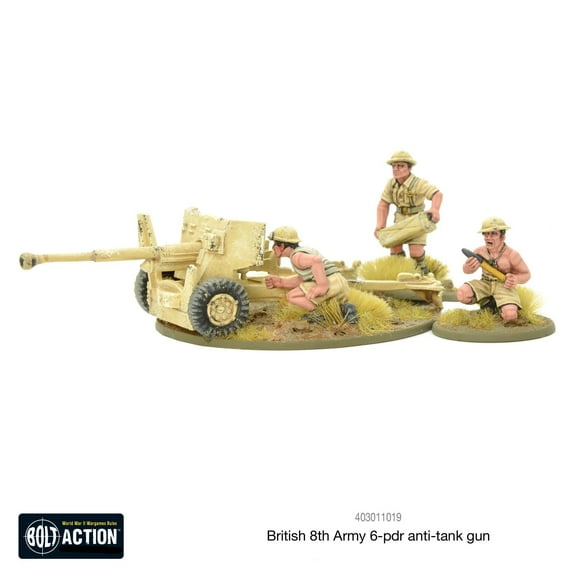 British 8th Army 6 Pounder ATG - Bolt Action