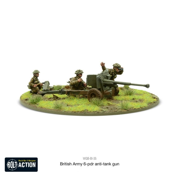 Warlord Games Bolt Action British Army Six Pounder AntiTank Gun WLG WGBBI35