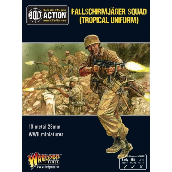Warlord Games Fallschirmjager Squad (Tropical Uniform) New