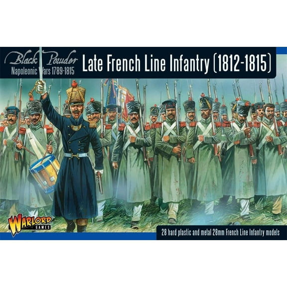 Black Powder - Late French Line Infantry (1812-1815) (28mm Scale) (28) (warlord