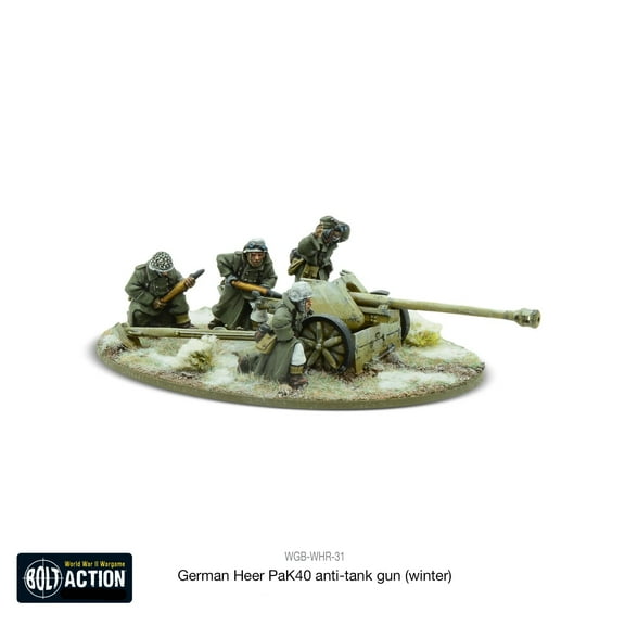Warlord Games Bolt Action German Heer 75mm PAK 40 ATG (Winter) WLG WGB-WHR-31