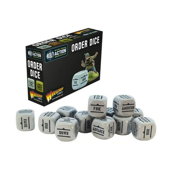 Warlord Games Order Dice - Grey (12) New
