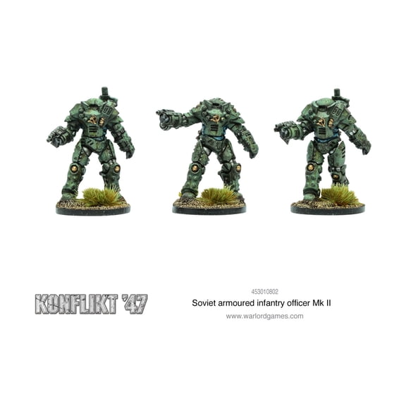 Warlord Games Soviet Armoured Infantry Officer Team Mk II New